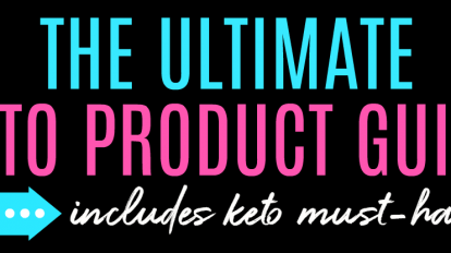 ultimate keto product guide header with arrow