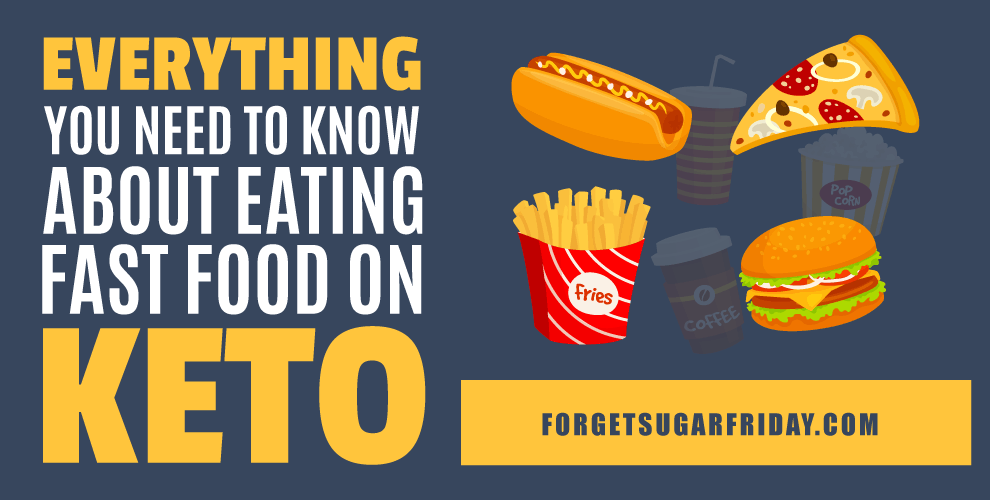 keto fast food header with fast food items