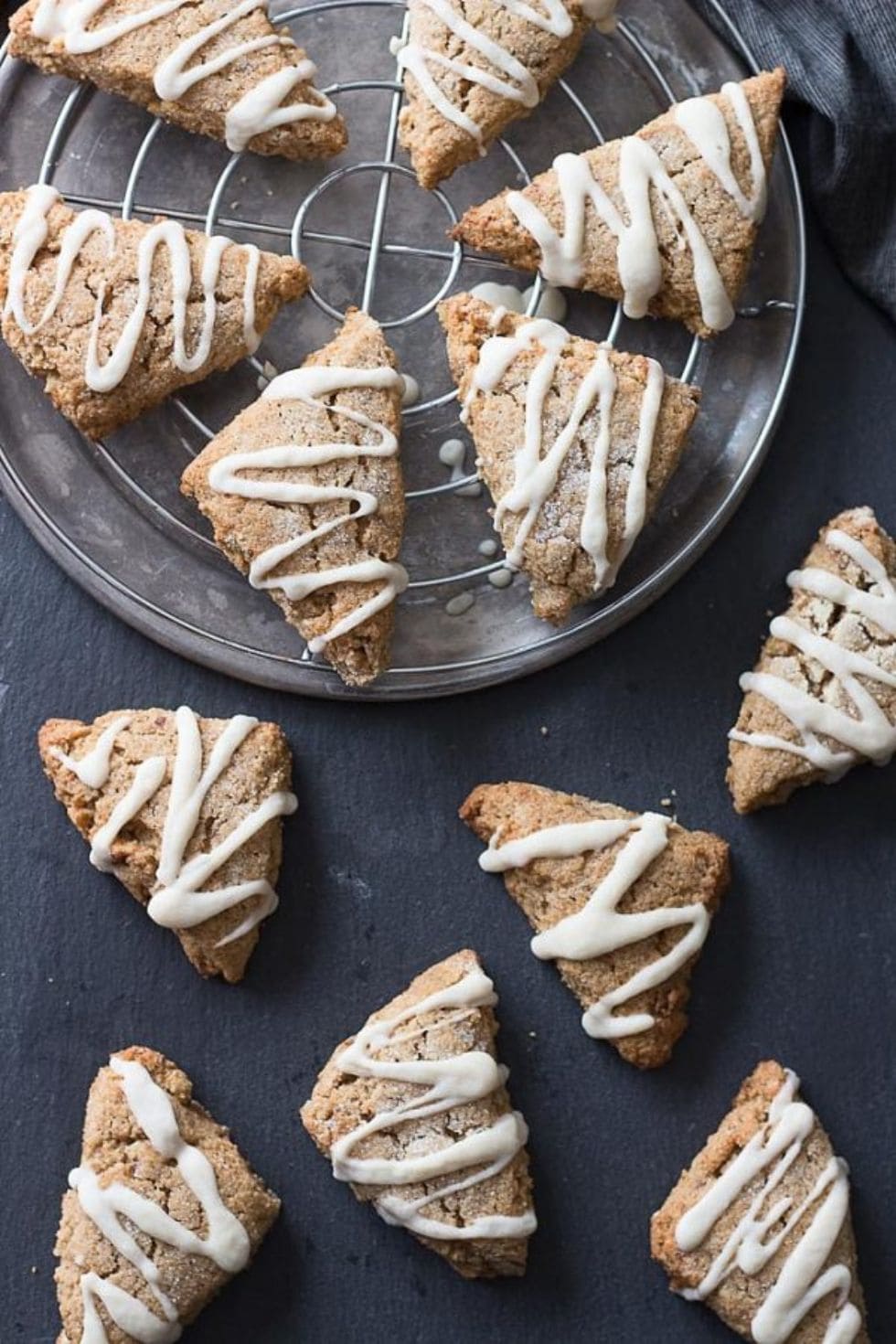 keto starbucks copycat maple scones on a black table