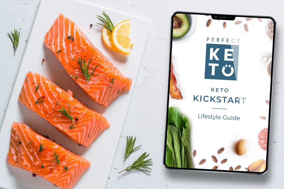 keto kickstart 30 day program next to salmon