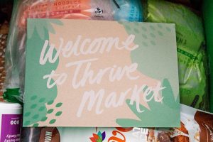 keto thrive market review inside box with welcome note on top