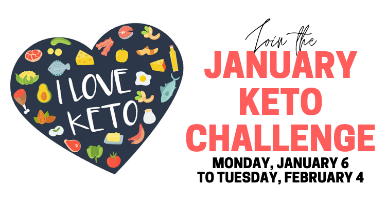 january keto challenge with an image logo