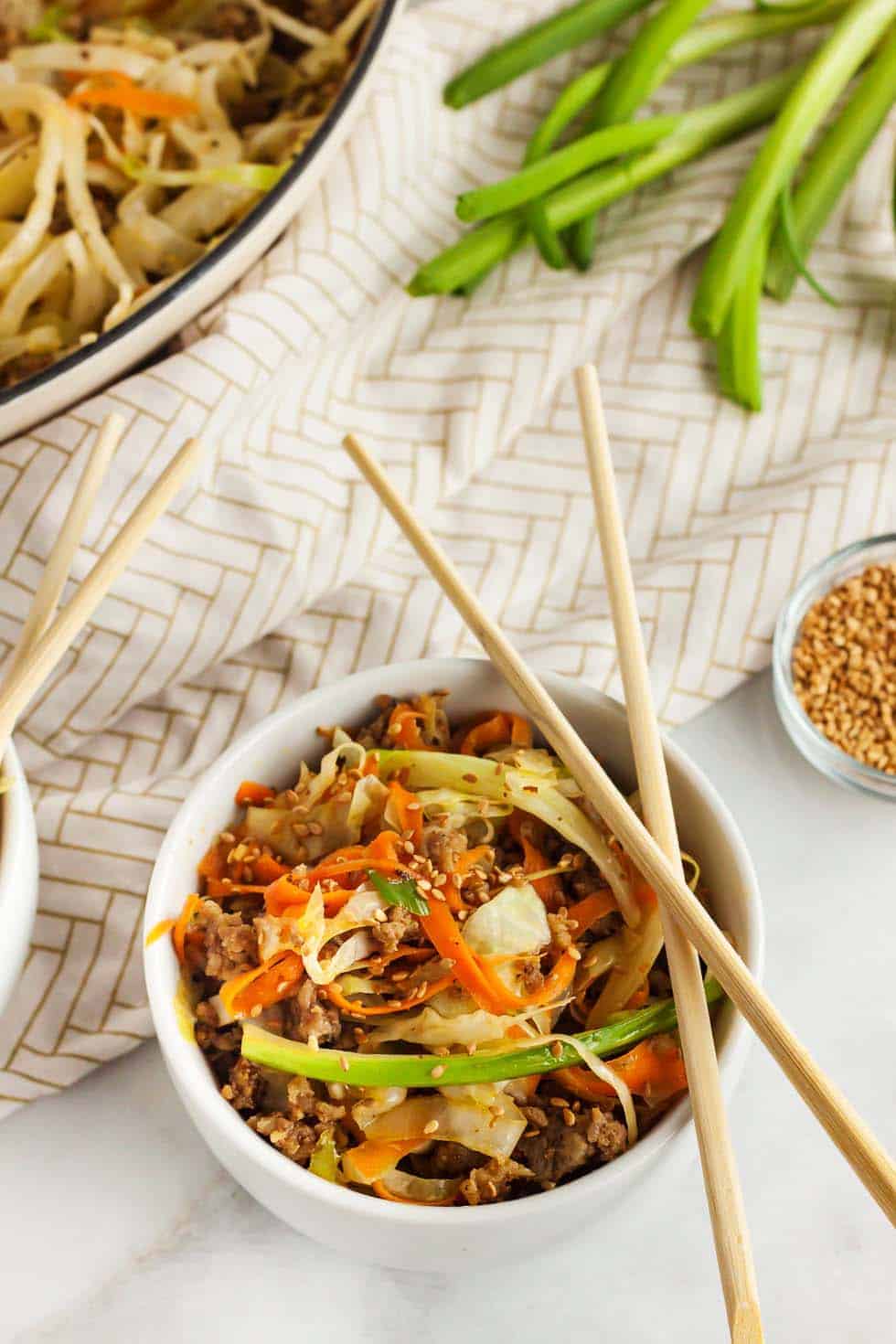 keto takeout recipes egg roll in a bowl