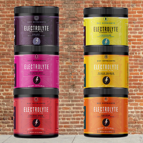 stacks of six key nutrients keto electrolytes jars