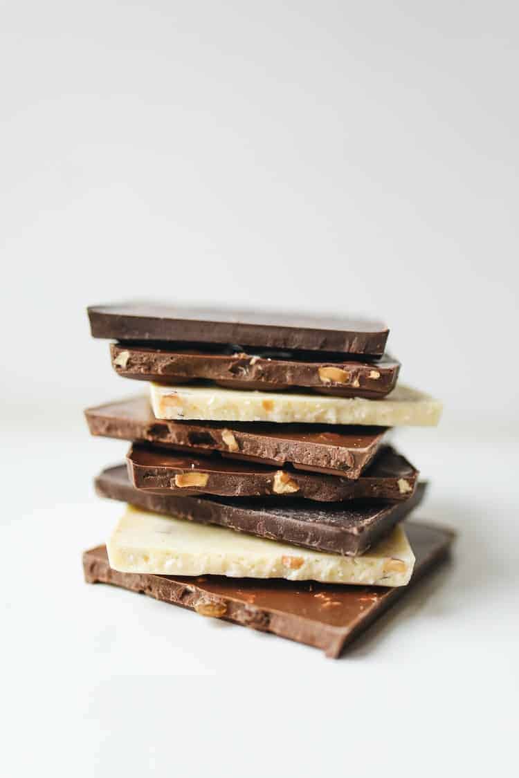 stack of chocolate for keto chocolate recipes