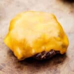 keto burger with melted cheddar cheese on top