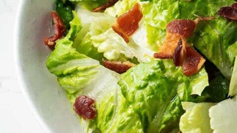 Wilted Lettuce Salad with Bacon Grease Dressing